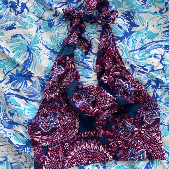 2/$40 Free People Forever Young Crop Halter Top - Picture 2 of 7